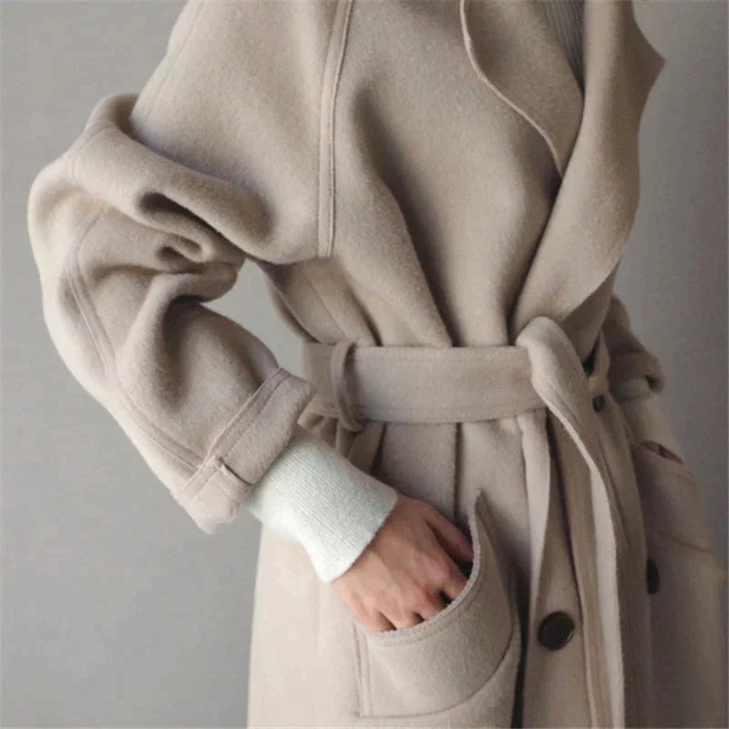 Trench Coat Women – Long Beige Trench with Belted Design for Stylish Outfits