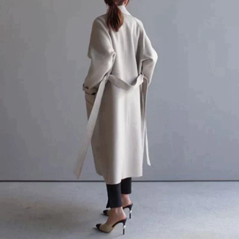 Trench Coat Women – Long Beige Trench with Belted Design for Stylish Outfits