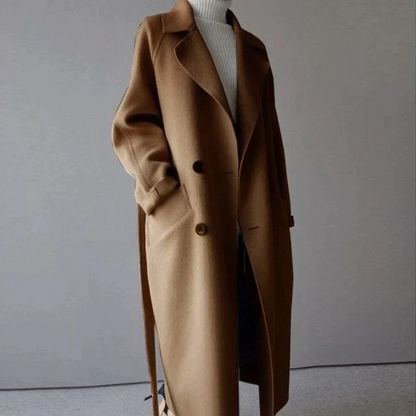 Trench Coat Women – Long Beige Trench with Belted Design for Stylish Outfits