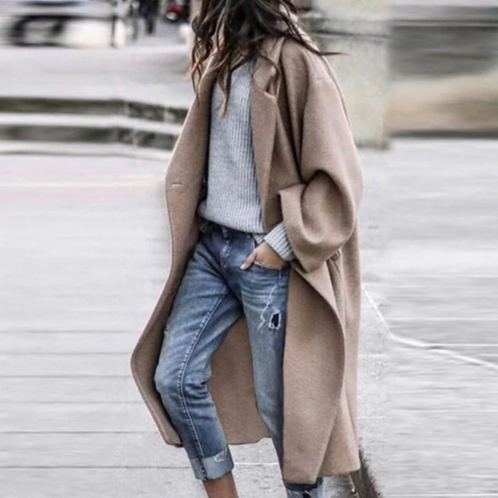 Women's Long Winter Jacket – Stylish Trench Coat for Cold Weather Fashion