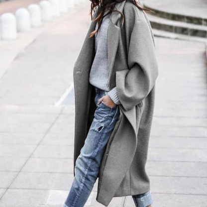 Women's Long Winter Jacket – Stylish Trench Coat for Cold Weather Fashion