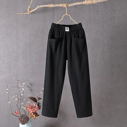 Loose Fit Trousers for Women – Comfortable Fabric Trousers for Casual Wear