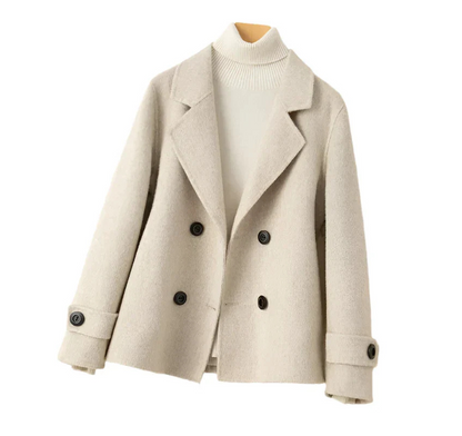 Peacoat for Women – Stylish Beige Women's Peacoat with Classic Design