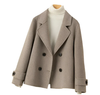 Peacoat for Women – Stylish Beige Women's Peacoat with Classic Design