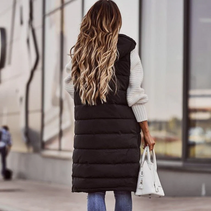 Lightweight Quilted Down Jacket Women – Long Warm Winter Coat Stylish Design