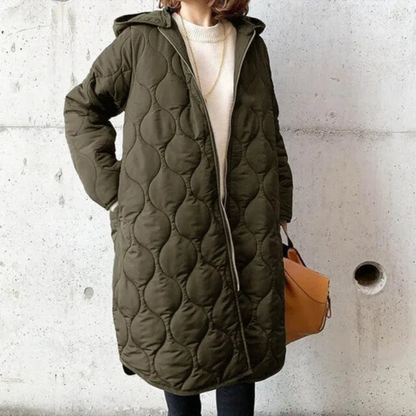 Lightweight Down Jacket Women – Long Quilted Coat for Cold Weather Fashion