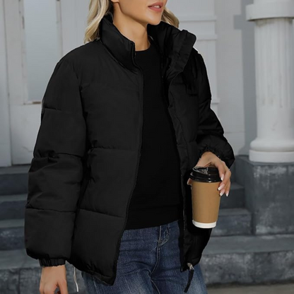 Lightweight Padded Jacket Women – Black Down Jacket for Cold Weather Wear