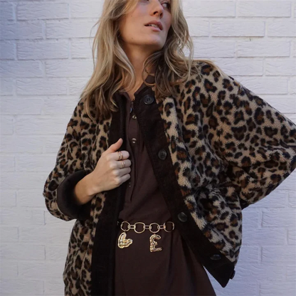 Women's Winter Jacket – Stylish Leopard Print Coat for Cold Weather Fashion