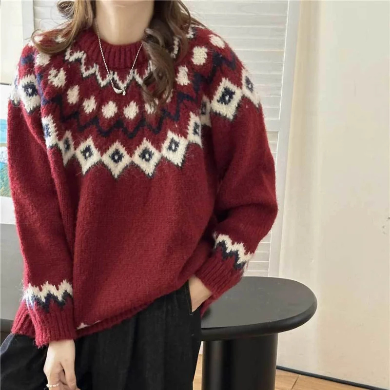 Women's Norwegian Sweater – Elegant Knit Pullover for Cozy Winter Style