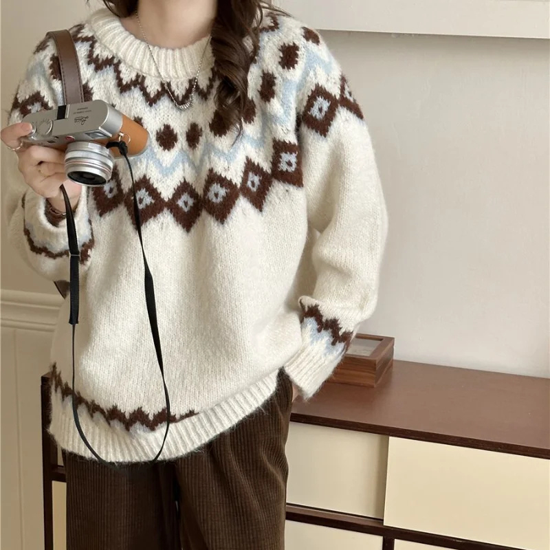 Women's Norwegian Sweater – Elegant Knit Pullover for Cozy Winter Style