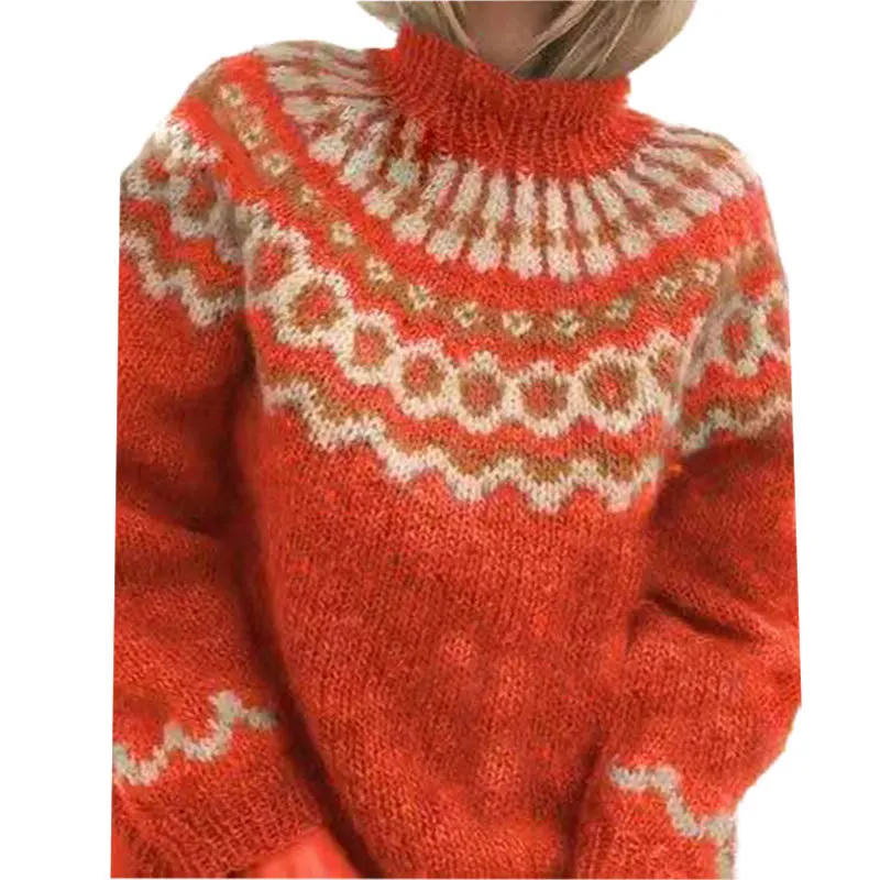 Norwegian Sweater Women – Cozy Khaki Knit Pullover for Casual Wear