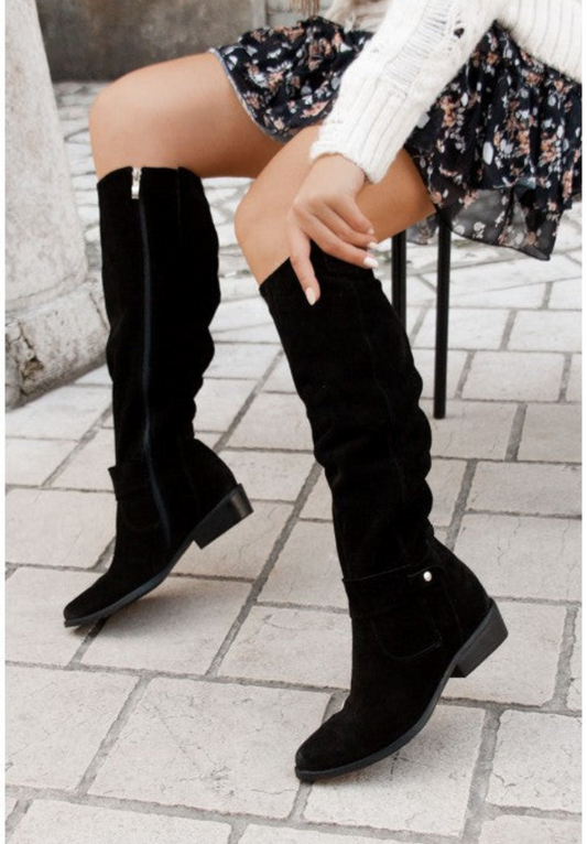 Women's Comfortable Boots – Stylish Black Ankle Boots for Everyday Wear