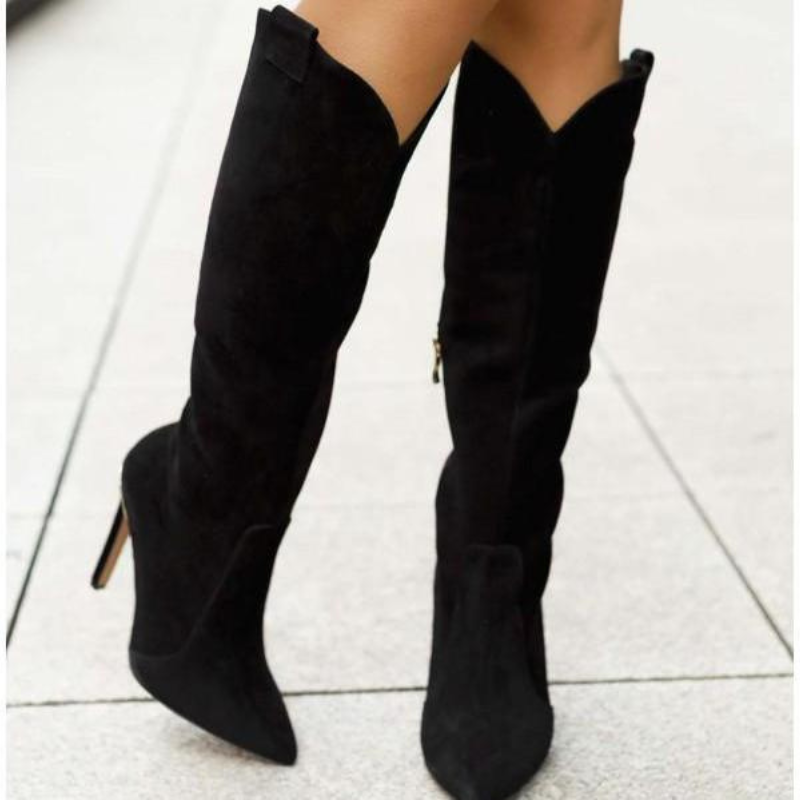 Over-the-Knee Boots for Women – Stylish Black Knee-High Footwear for Fall