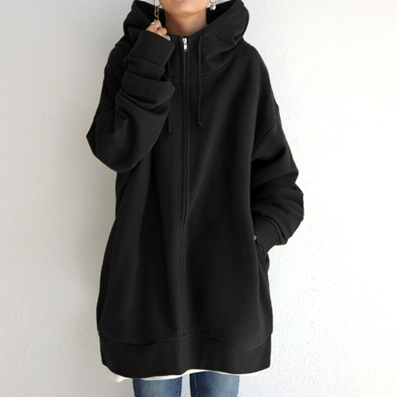 Women's Oversize Hoodie Black – Cozy Casual Sweatshirt for Everyday Wear