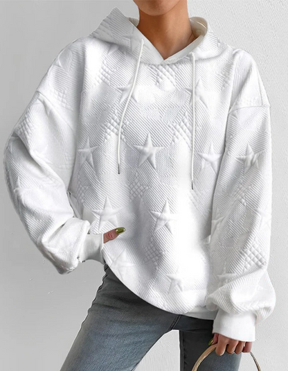 Women's Oversized Hoodie – Cozy White Sweatshirt for Casual Style