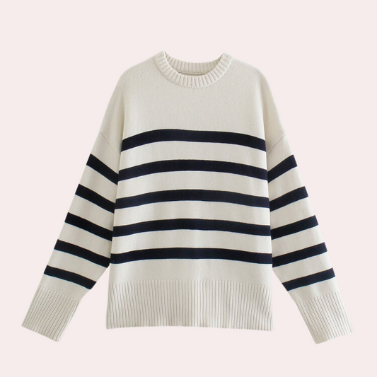 Women's Oversized Striped Jumper – Cozy Knit Sweater for Casual Wear