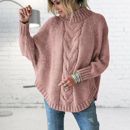 Women's Oversized Knit Jumper – Cozy Chunky Sweater for Casual Style