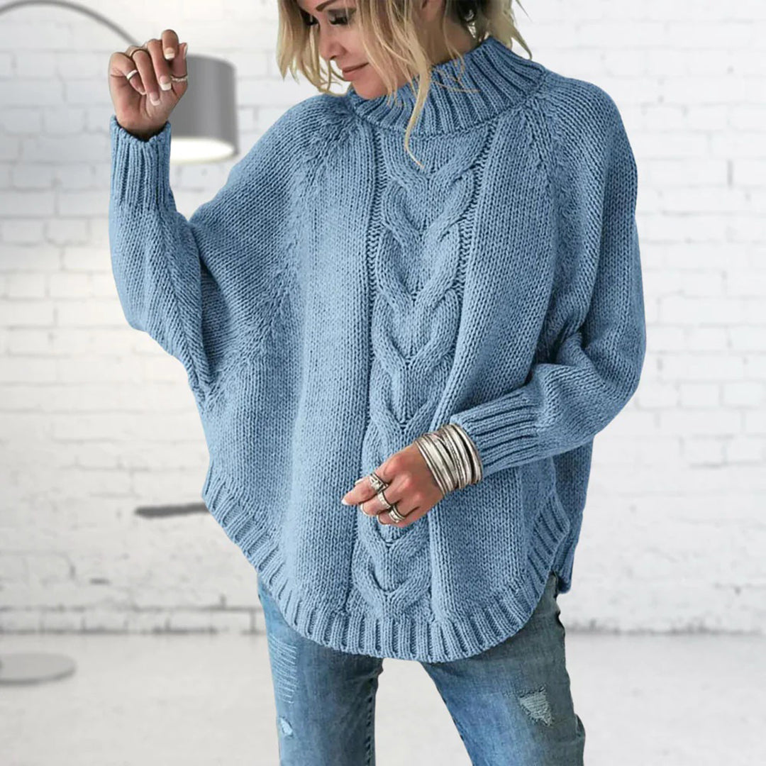 Women's Oversized Knit Jumper – Cozy Chunky Sweater for Casual Style