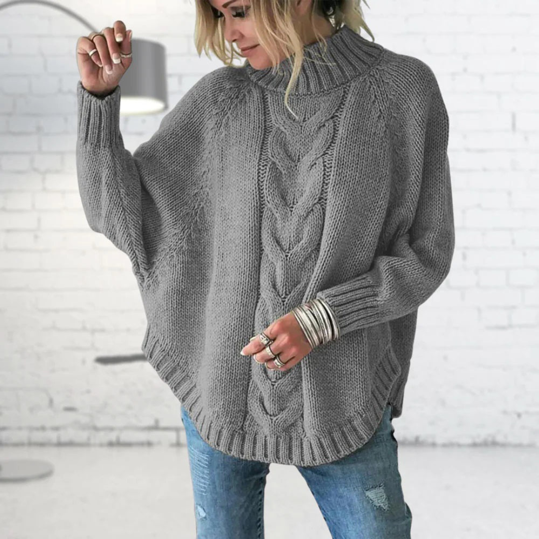 Women's Oversized Knit Jumper – Cozy Chunky Sweater for Casual Style