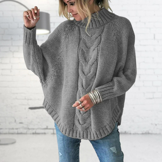 Women's Oversized Knit Jumper – Cozy Chunky Sweater for Casual Style