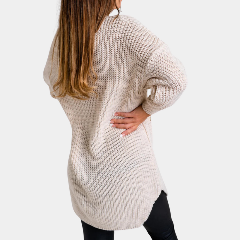 Women's Oversized Knitted Jumper – Cozy Knit Sweater for Casual Wear