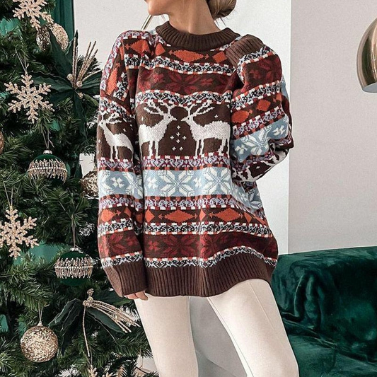 Women's Christmas Jumper – Oversized Holiday Sweater for Festive Style