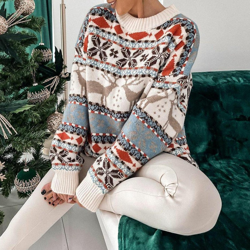 Women's Christmas Jumper – Oversized Holiday Sweater for Festive Style