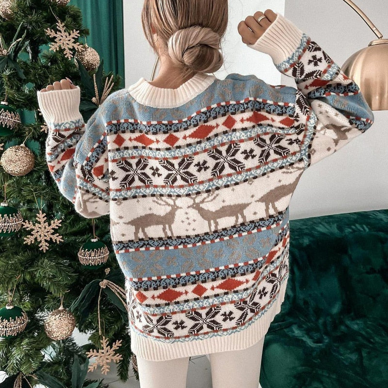 Women's Christmas Jumper – Oversized Holiday Sweater for Festive Style