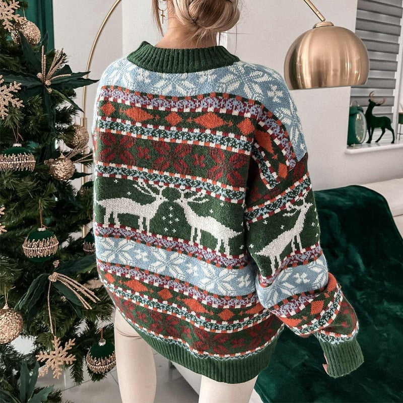 Women's Christmas Jumper – Oversized Holiday Sweater for Festive Style