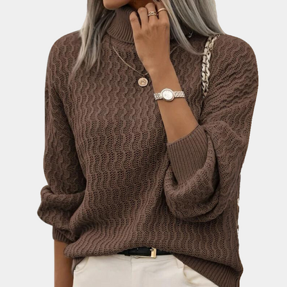 Oversized Roll Neck Jumper for Women – Cozy Knitwear Sweater for Winter