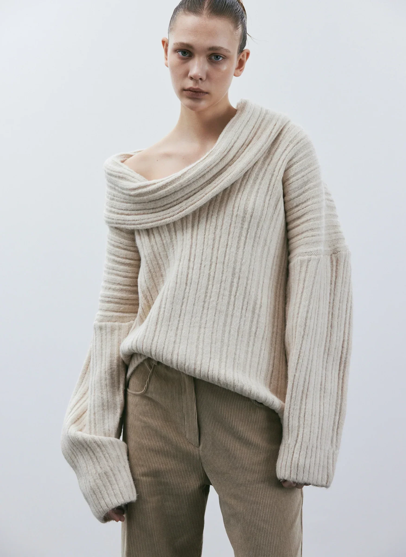 Women's Oversized Knit Jumper – Cozy Chunky Sweater for Casual Wear