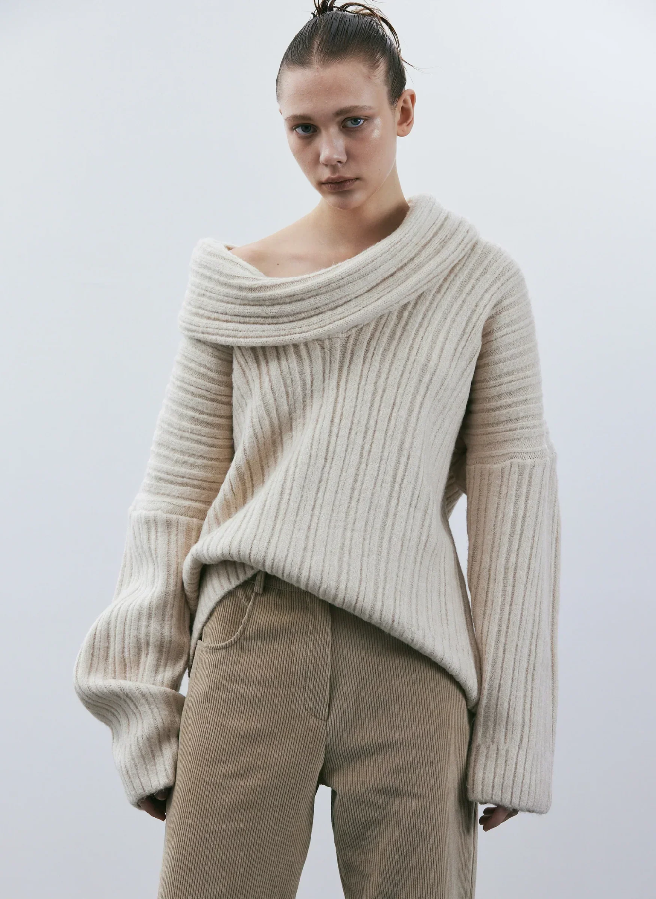 Women's Oversized Knit Jumper – Cozy Chunky Sweater for Casual Wear