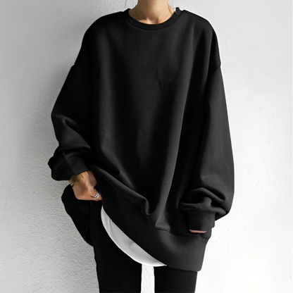 Women's Oversized Jumper Black – Cozy Knit Sweater for Casual Style