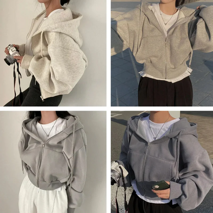 Women's Oversized Zip Hoodie – Cozy Casual Sweatshirt for Everyday Wear