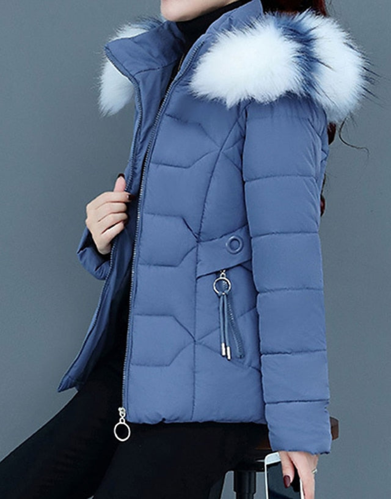 Women's Winter Parka – Short Warm Jacket with Hood for Cold Weather