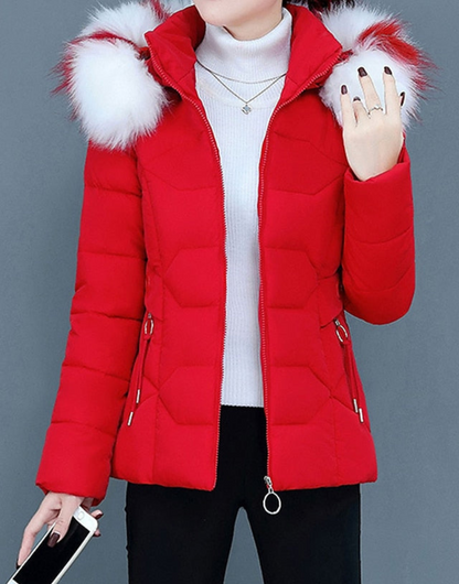 Women's Winter Parka – Short Warm Jacket with Hood for Cold Weather