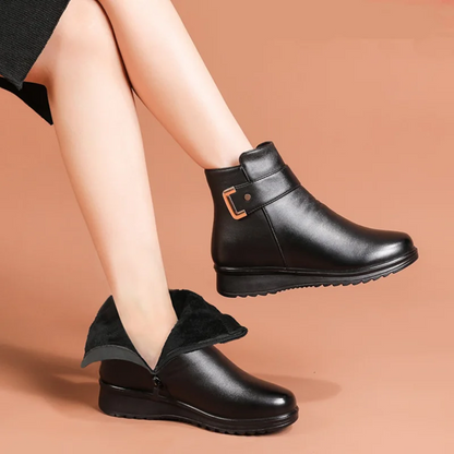 Women's Platform Ankle Boots – Stylish Black Chunky Heels for Every Occasion