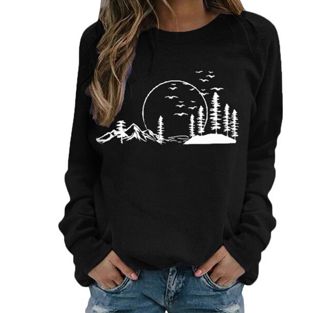 Women's Long Sleeve Black Sweater – Cozy Knit Top for Casual Wear