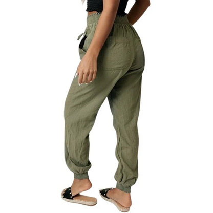 Ladies' Summer Trousers Black – Lightweight Casual Pants for Women