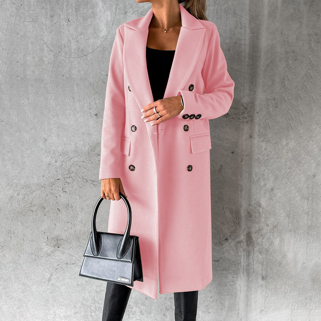 Women's Black Trench Coat – Long Stylish Jacket for Fall and Winter Fashion