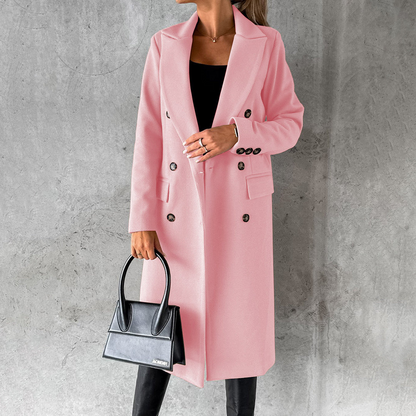 Women's Black Trench Coat – Long Stylish Jacket for Fall and Winter Fashion