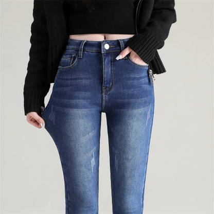 Skinny Jeans for Women – Black High-Waisted Stretch Denim Pants