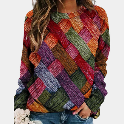 Women's Knitted Sweater – Eye-catching Cozy Knitwear for Fall Fashion