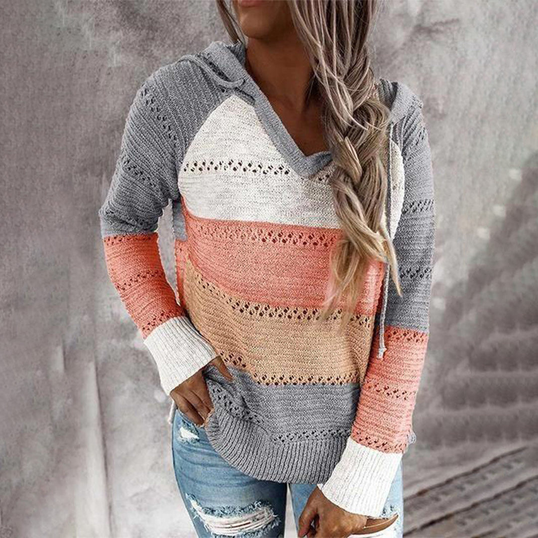 Women's Knitted V-Neck Sweater – Cozy Pullover for Casual and Chic Style