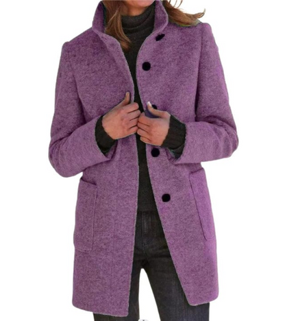 Women's Warm Trench Coat – Long Stylish Overcoat for Cold Weather Fashion