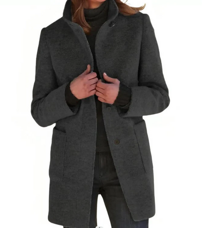 Women's Warm Trench Coat – Long Stylish Overcoat for Cold Weather Fashion