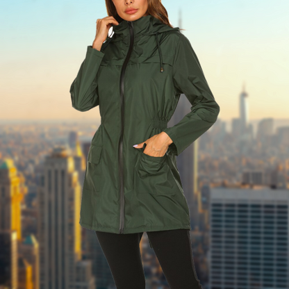 Women's Waterproof Rain Jacket – Breathable Lightweight Outdoor Coat