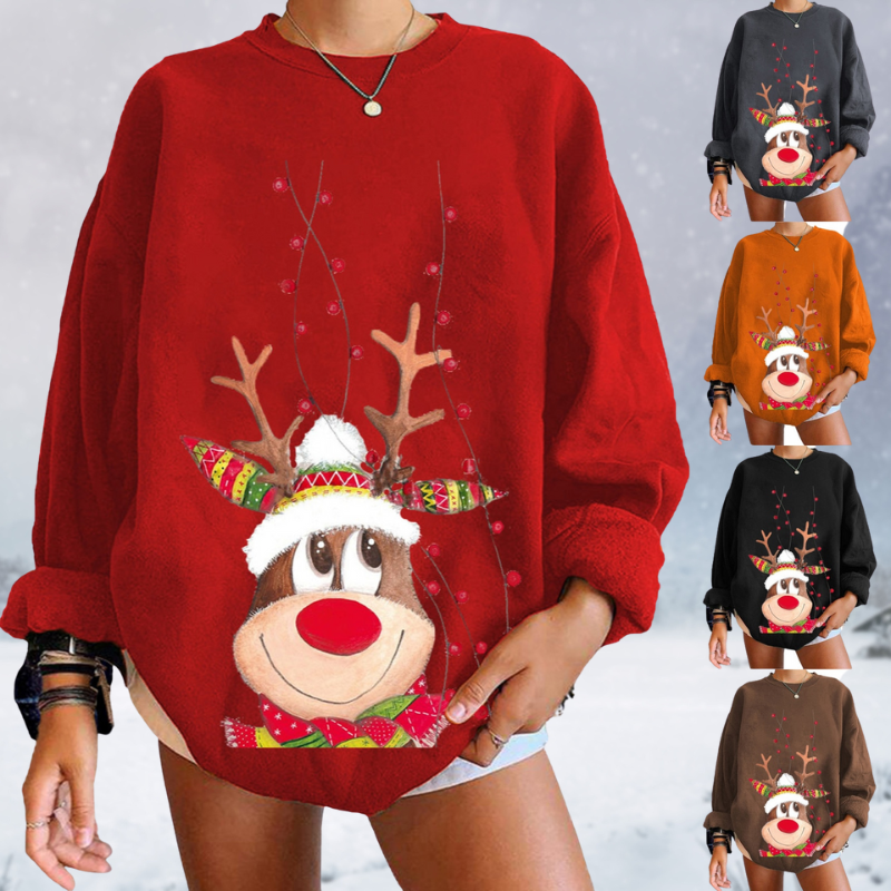 Women's Christmas Jumper – Oversized Knit Sweater for Holiday Festivities