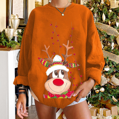 Women's Christmas Jumper – Oversized Knit Sweater for Holiday Festivities