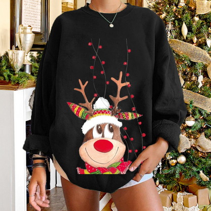 Women's Christmas Jumper – Oversized Knit Sweater for Holiday Festivities